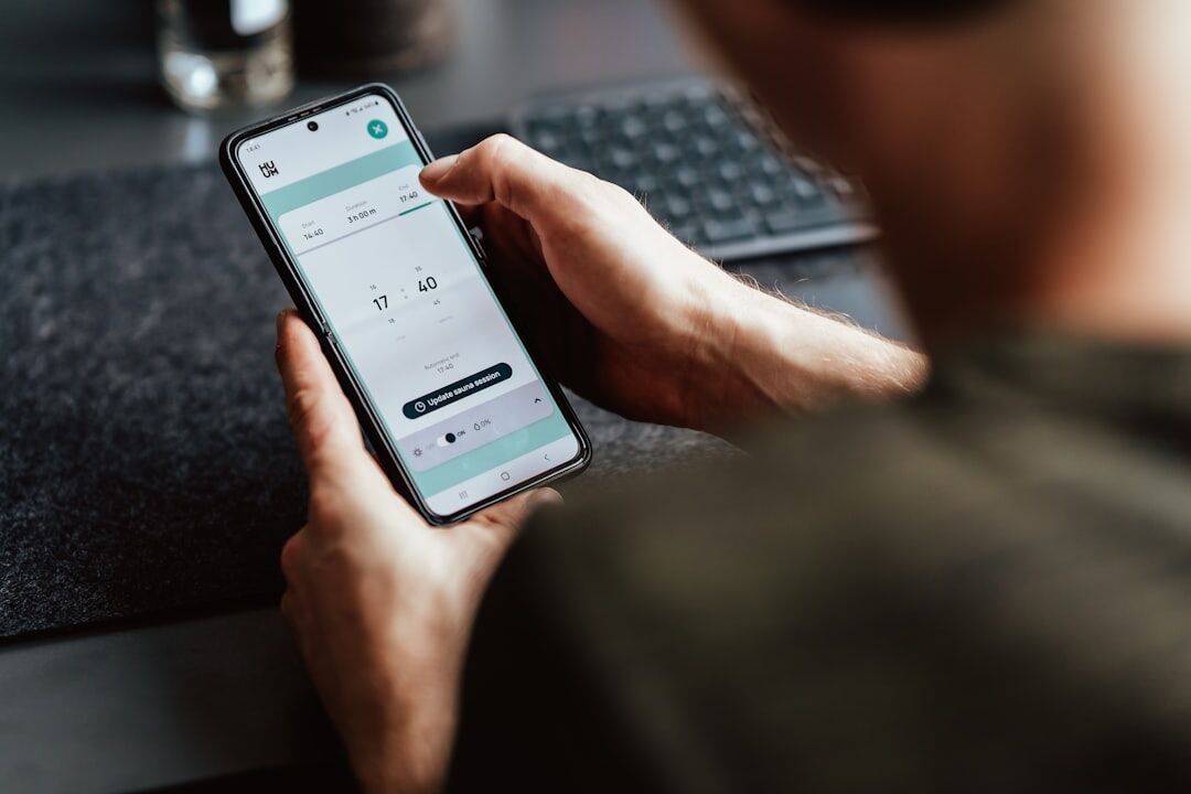 digital finance app on phone