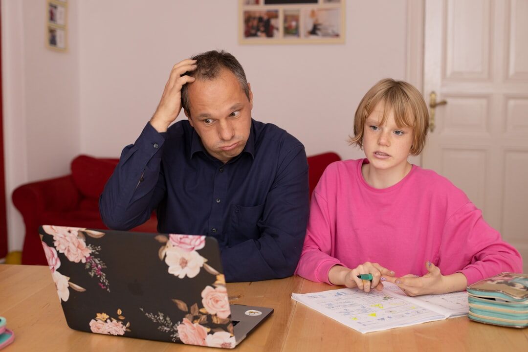 family discussing budget at home