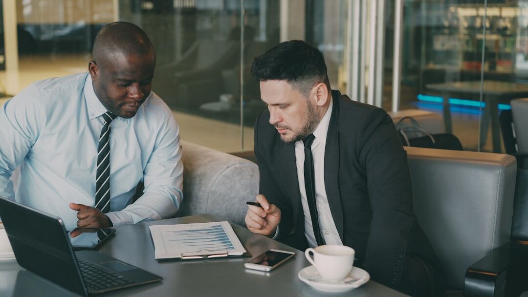 financial advisor with client